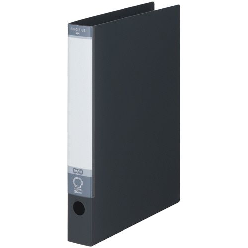 ワンタッチ開閉Oリングファイル A4 2穴220枚リング径30mm背幅40mmダークグレー 1セット(30冊)の通販は