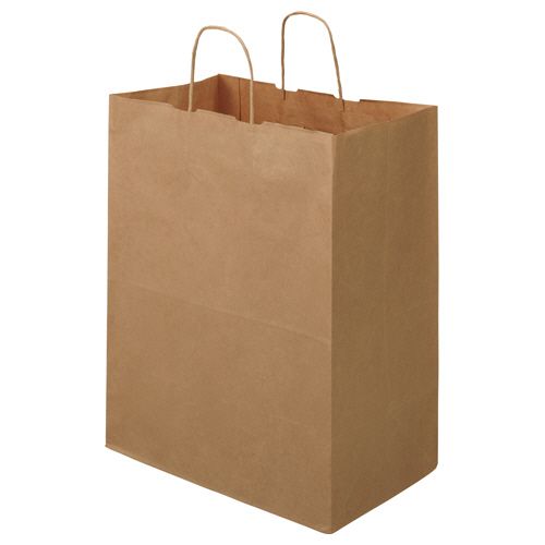 【送料無料】【個人宅届け不可】【法人（会社・企業）様限定】紙手提袋 丸紐 広・大 350×440×幅210mm 茶無地 ...の通販は
