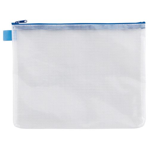 メッシュケース A4 タテ260×ヨコ345mm 青 1セット(20枚) 9,724円
