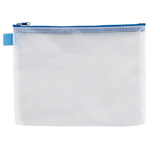 メッシュケース B5 タテ225×ヨコ285mm 青 1セット(20枚)の通販は