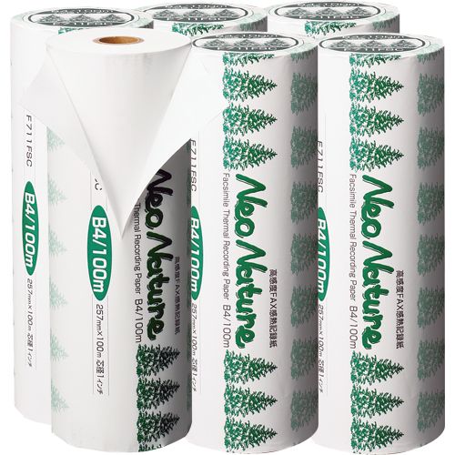 クリエイティア FSC認証感熱FAXロール紙 Neo Nature B4 幅257mmx長100m 表発色 1セット(6本)の通販は 7,528円