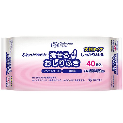 流せるおしりふき ノンアルコールタイプ 無香料 1セット(960枚:40枚×24枚)