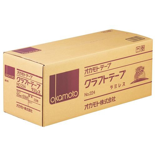 クラフトテープラミレス No.224 50mm×50m 1セット(50巻)の通販は