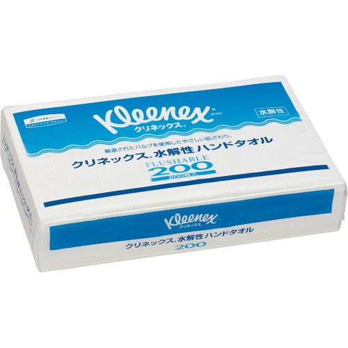 【送料無料】【個人宅届け不可】【法人（会社・企業）様限定】クリネックス　水解性　ハンドタオル200　200枚/パック　1...