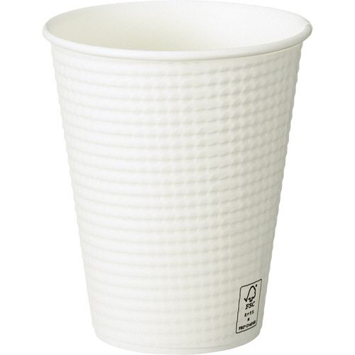 エンボスカップ　ホワイト　260mL(9オンス)　1セット(1000個:40個×25パック)