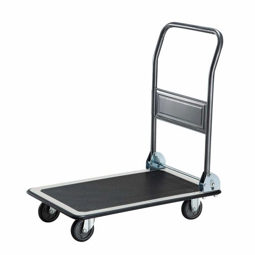 【送料無料】【個人宅届け不可】【法人（会社・企業）様限定】スチール台車(折りたたみ式)　150kg荷重　黒　1セット(3...