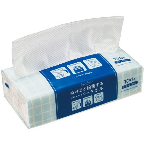 濡れると除菌するペーパータオル　１セット（６０００枚：１００枚×６０パック）