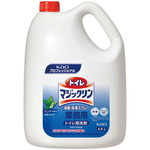 トイレマジックリン 消臭・洗浄スプレー ミントの香り 業務用 4.5L 1セット(4本) 10,337円
