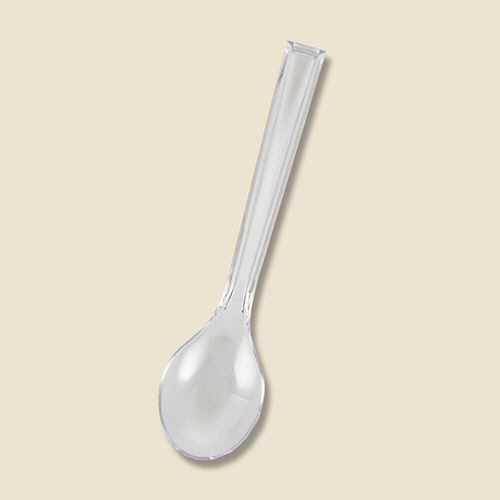 プラスチックスプーン　12.3cm　透明　単袋　1セット(1000本:100本×10パック)