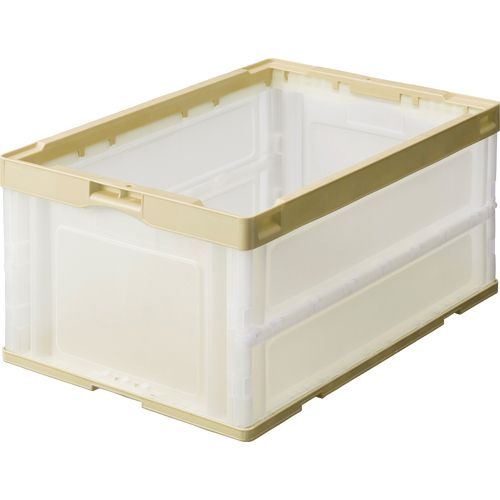 【送料無料】【個人宅届け不可】【法人（会社・企業）様限定】折りたたみコンテナ 40L アイボリー/透明 1セット(10台)の通販は 18,369円