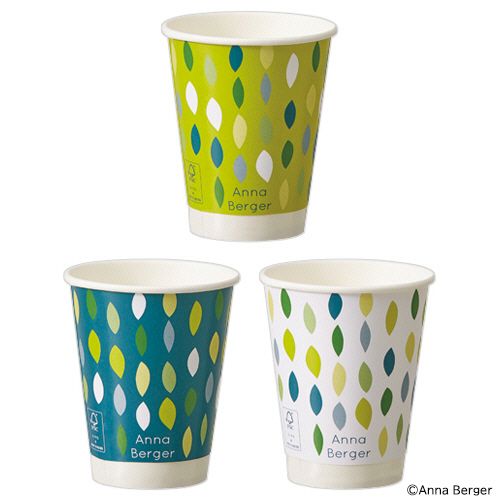 厚紙タンブラー　両面ラミネート　GREEN　280mL(9.5オンス)　1セット(1000個:50個×20パック)
