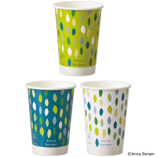 厚紙タンブラー　両面ラミネート　GREEN　400mL(13.5オンス)　1セット(800個:40個×20パック)