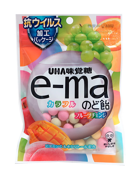 送料無料】☆まとめ買い☆ UHAピピン（株） イーマのど飴袋カラフル 