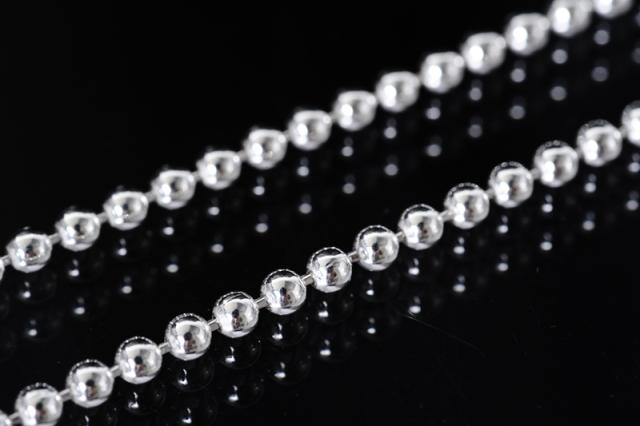 ボールシルバーチェーン(幅2mm)(チェーンの長さ45cm)