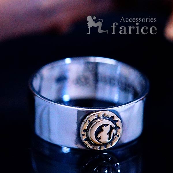 猫 キャット 月 ムーン 足跡 ヨーロピアン レディース リング 指輪の通販は 5,400円