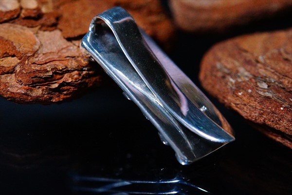 スカル(髑髏)立体デザイン ブラックグレー燻し仕上げ メンズ シルバー