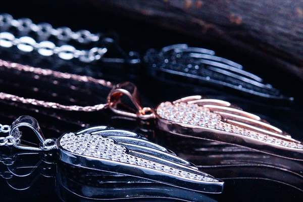 天使の羽 ネックレス フェザー アメジスト ネックレス クリスマス ポイント消化