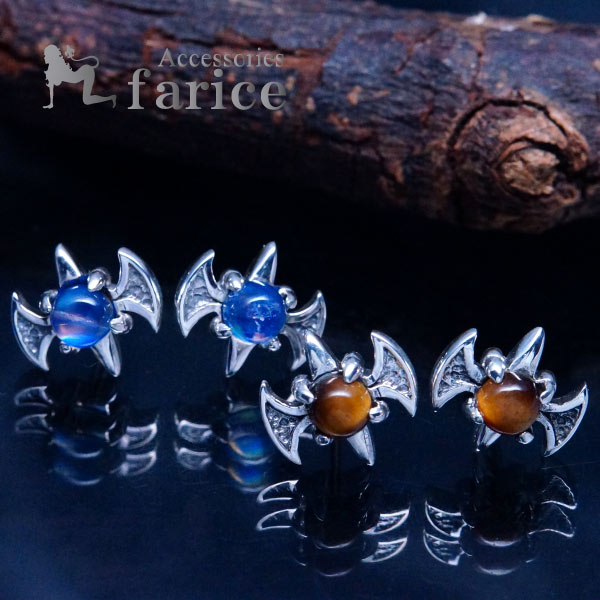 ピアス シルバー925 スターリングシルバー 悪魔の翼 コウモリ