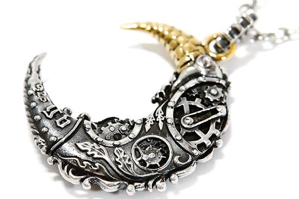 月 ムーン 機械 メカニック 歯車 ギア シルバー925 ゴールド メンズ  