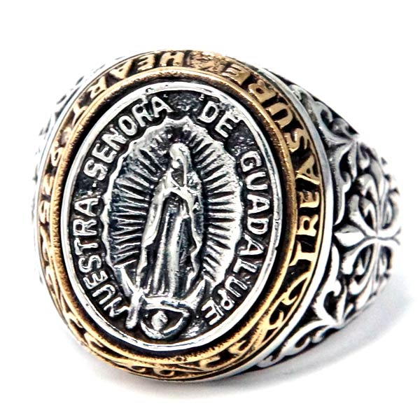 シルバー925 リング グアダルーペの聖母 マリア クロス 十字架 メンズの通販は 6,310円