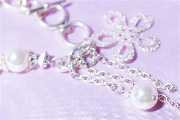 レア！cadeauxヴィンテージフラワーパーツパールブレスレット 2143400199528_01.jpg