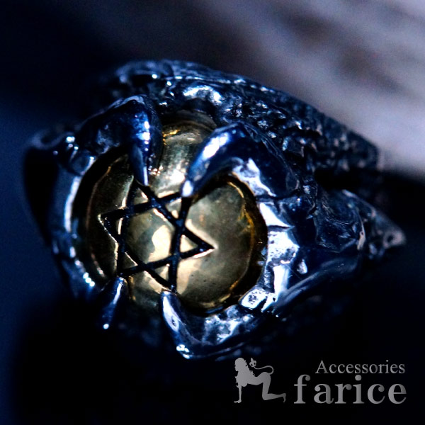 ダビデスター 六芒星 彫り デビルズネイル ヘルビースト 悪魔の爪 魔界の獣 立体装飾 メンズ ステンレス リングの通販はau Pay マーケット アクセサリー通販 Farice