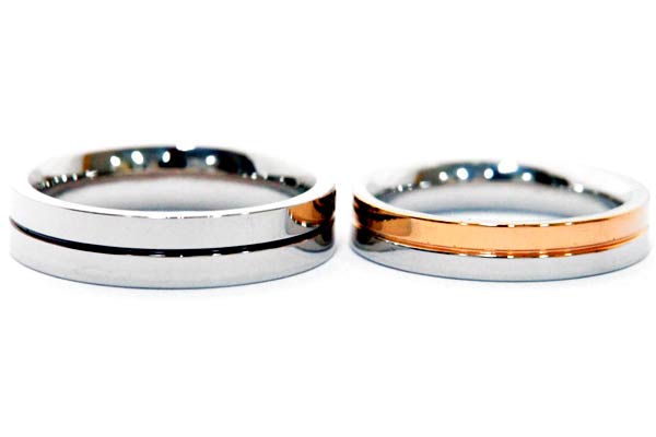 愛は決して待ち疲れない 聖書言葉刻印 クリアジルコニア ステンレス ペアリング ブラック ピンクゴールド の通販はau Pay マーケット 東京アクセサリー