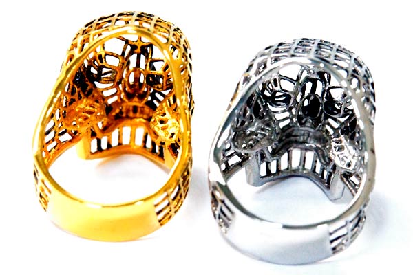 スカル ドクロ 骸骨 スケルトン メッシュ 網目 メンズ ステンレス リング ゴールド シルバー の通販はau Pay マーケット 東京アクセサリー