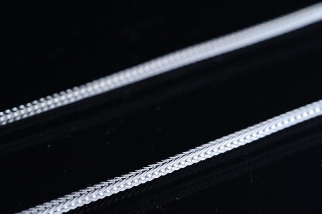 フォックステール チェーン シルバー925 ネックレスチェーン シルバーチェーン レディース チェーンのみ (幅1.4mm)