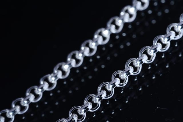 あずき(丸)シルバーチェーン 小豆チェーン シルバー925 チェーンのみ ネックレスチェーン (幅2mm)【 45cm ／ 50cm 】