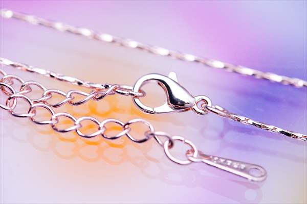 巻貝モチーフ クリアストーン・パヴェ装飾 ピンクゴールド仕上げ レディース ハワイアンジュエリー シルバー925 ネックレス