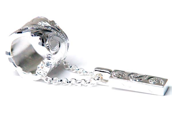 ハワイアンジュエリー ペンダント ネックレス プルメリア 花 波 ストレート バレル スティック メンズ シルバー925の通販は