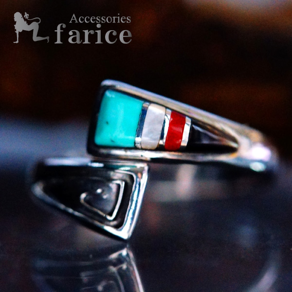 ターコイズ マルチパワーストーン インレイ スパイラル ウォーター 水 モチーフ インディアンジュエリー シルバー925 リングの通販はau Pay マーケット アクセサリー通販 Farice