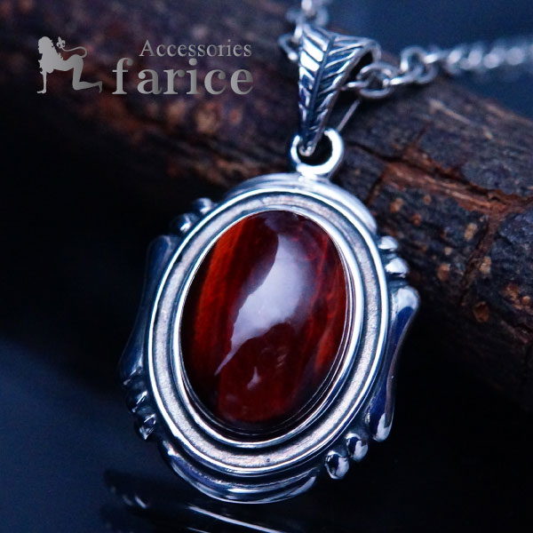 天然石 レッドタイガーアイ(赤虎眼石) フェザー(羽)バチカン インディアンジュエリー シルバー925 ペンダント ネックレスの通販は 5,760円