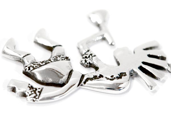 シルバー925 クラッシュTQ ココペリ チェーン インディアンジュエリー Binich ココペリネックレスペンダントトップ メンズ シルバー925