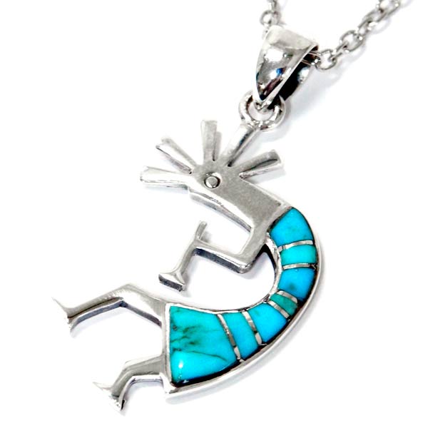 インディアンジュエリー ペンダント ネックレス ココペリ 天然石