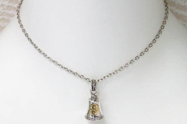 インディアンジュエリー ベル 鐘 ココペリ 精霊 フェザー 羽 メンズ シルバー925 ペンダント ネックレス