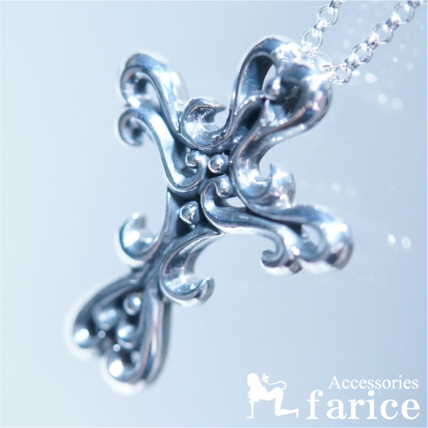 アラベスク フレーム クロス 十字架 シルバー925 ペンダント ネックレス