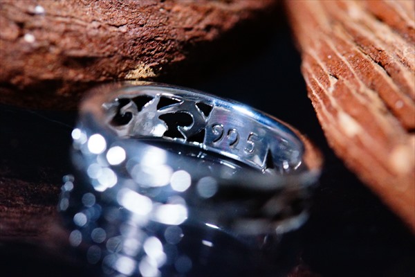 アワビ貝 アラベスク シンプル シルバー925 リングの通販は