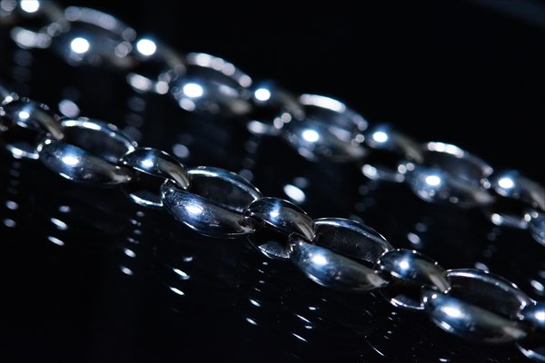 オーバル フラット リング シンプル シルバー925 ウォレットチェーンの