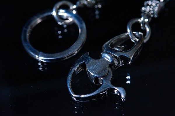 クラウン 王冠 百合の花の紋章 ブラックジルコニア シルバー925