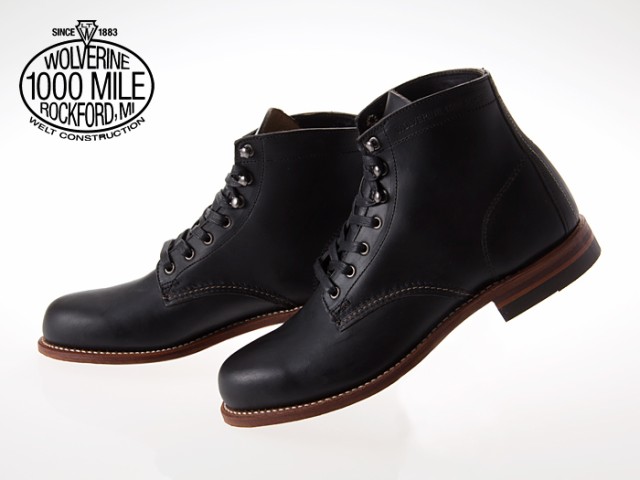 wolverine 1000 mile plain toe boot