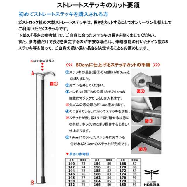 ドイツ製ガストロック / つえ ステッキ ) 高級木製杖 シルバー