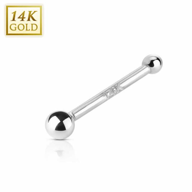 K14wg クロッシングピアス　14金ホワイトゴールド　20mm メンズにも K14wg クロッシングピアス 14金ホワイトゴールド 20mm メンズに