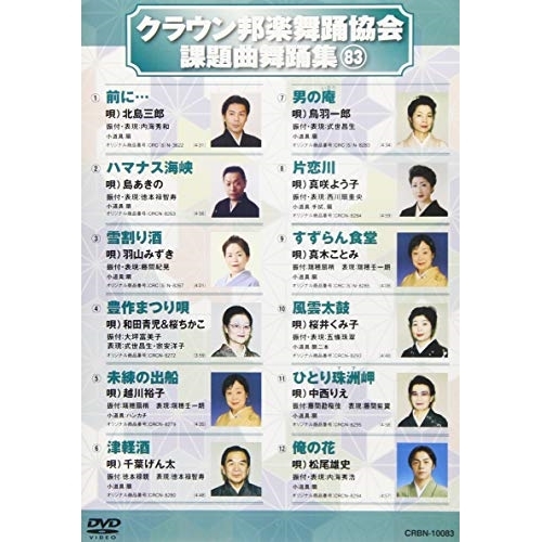 DVD/オムニバス/クラウン邦楽舞踊協会 課題曲舞踊集83