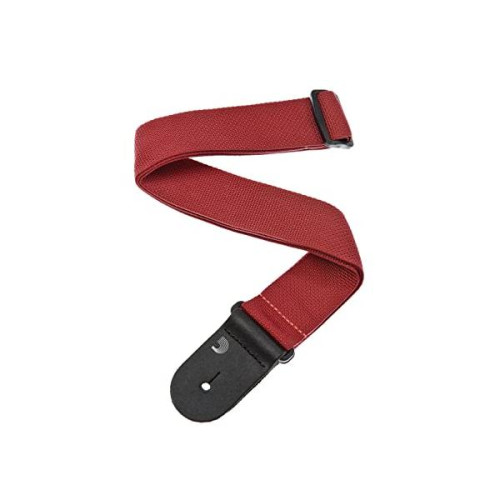 D'Addario ダダリオ ギターストラップ Poly-Pro Guitar Strap レザーエンド PWS101 Red