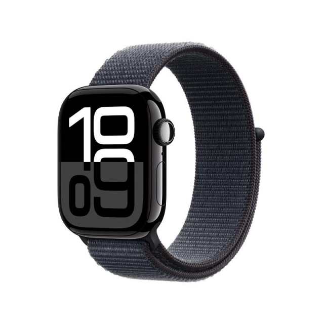 【未使用】Apple Apple Watch Series10 42mm GPS ジェットブラックアルミニウムケース/インクスポーツループ MWWG3J/A【なんば】保証期間