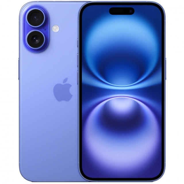 【未使用】Apple mineo 【SIMフリー】 iPhone 16 128GB ウルトラマリン MYDU3J/A【福岡天神】保証期間３ヶ月
