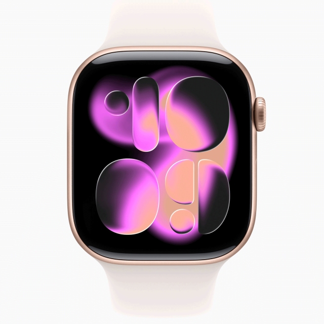 【未使用】Apple Apple Watch Series11 46mm GPS ローズゴールドアルミニウムケース/ライトブラッシュスポーツバンド (M/L) MEV74J/A【ECセンター】保証期間３ヶ月