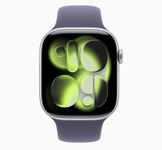 【未使用】Apple Apple Watch Series11 46mm GPS シルバーアルミニウムケース/パープルフォグスポーツバンド (M/L) MEVA4J/A【浜松駅前】保証期間３ヶ月